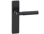 Urfic Windsor Ebony Range Door Handles On Backplate, Matt Black - 5520-475-F5 (sold in pairs)