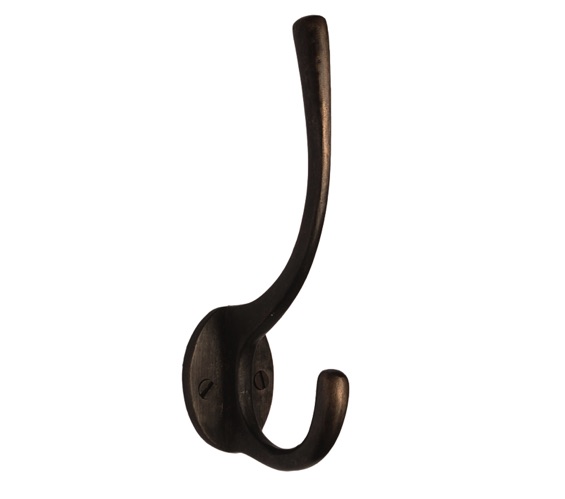Cardea Ironmongery Hat & Coat Hook, Dark Bronze - AA098DB from Door Handle  Company