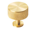 Carlisle Brass Fingertip Knurled Cupboard Pull Handles (128mm, 160mm, 224mm  OR 320mm c/c), Satin Brass - FTD700SB from Door Handle Company