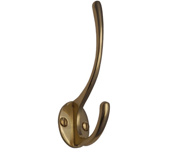 Heritage Brass Hat & Coat Hook (130mm Height), Polished Brass