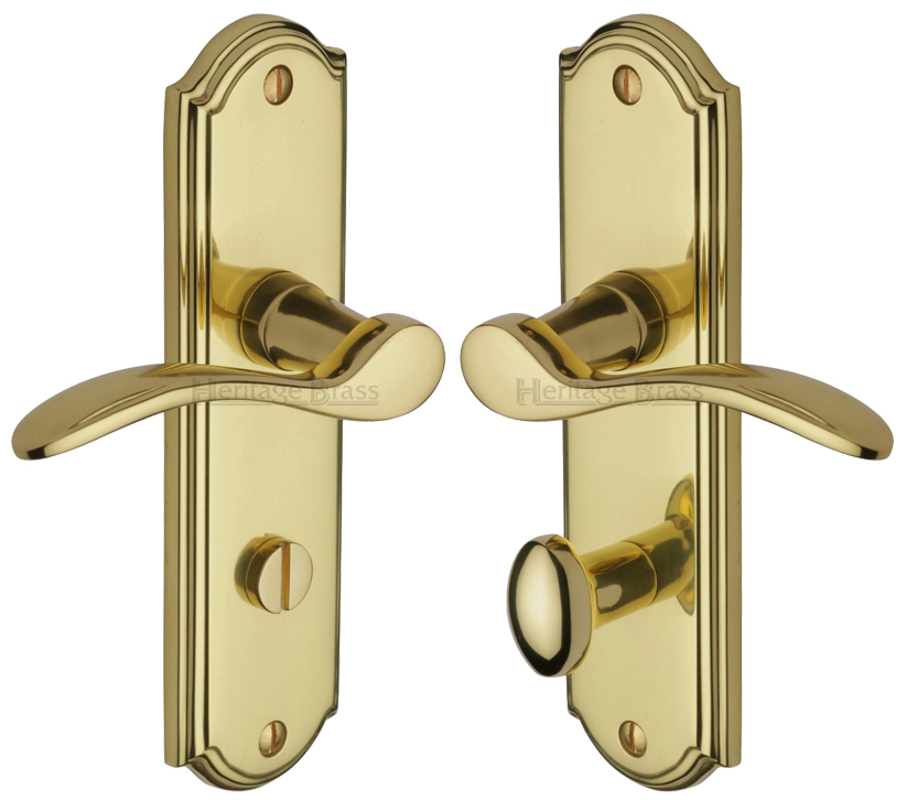 Heritage Brass Howard Polished Brass Door Handles - HOW1300-PB (sold in ...
